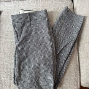 Banana Republic Charcoal Checkered Pants